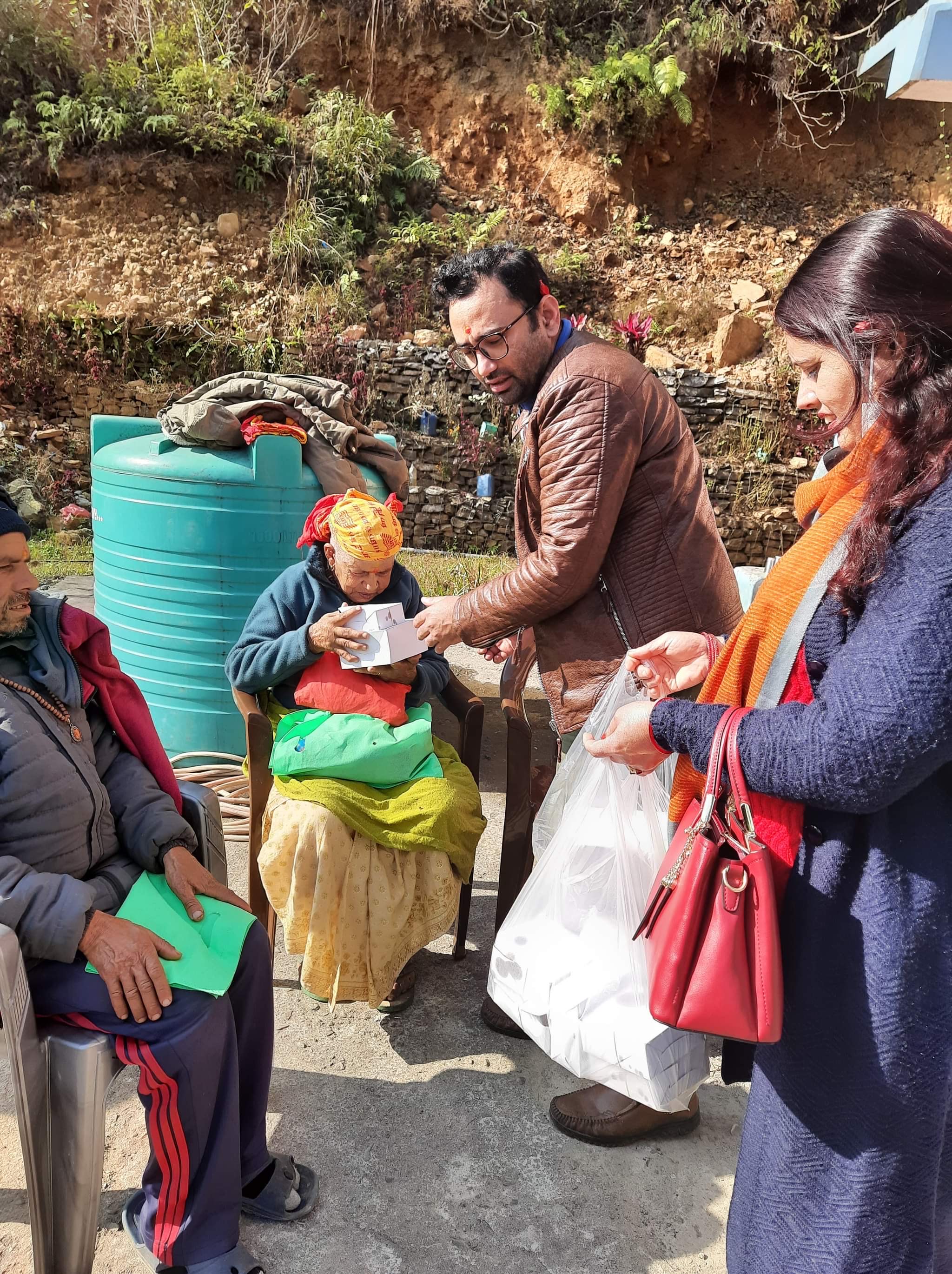 Christmas gift distribution program in Pokhara